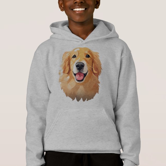 Jolie goldenretriever Chien Happy Visage Expressio (Devant)