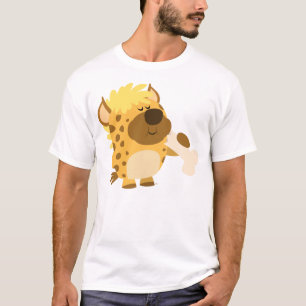 Jolie Hyena Caricature broyant un T-shirt pour enf