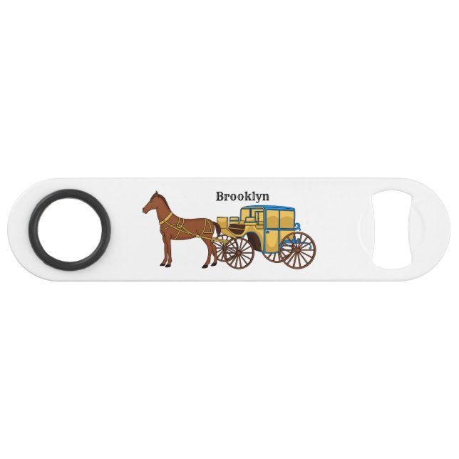 Jolie illustration de cheval et de calèche royale (Devant (Horizontal))