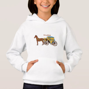 Jolie illustration de cheval et de calèche royale