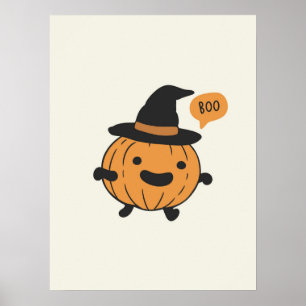 Jolie impression d'art de citrouille d'Halloween r