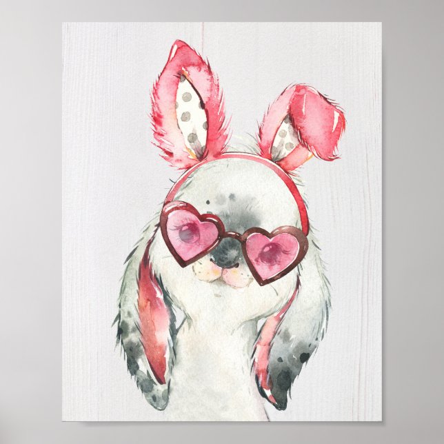 Jolie impression d'art de lapin de garenne pour la (Devant)