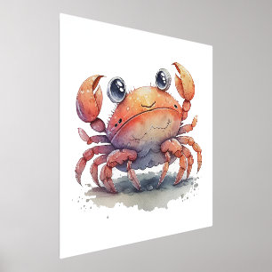 Jolie impression de crabe à feuille d'aluminium