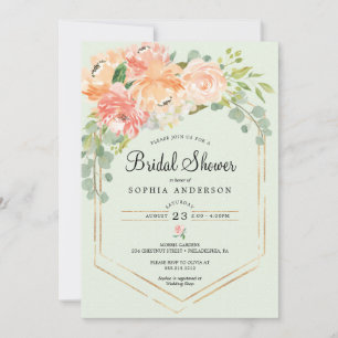 Jolie invitation à la douche de la nuptiale floral