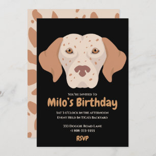 Jolie invitation à la fête d'anniversaire de chien