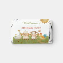 Jolie invitation d'anniversaire d'animaux de ferme