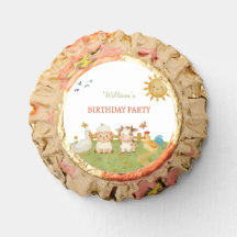 Jolie invitation d'anniversaire d'animaux de ferme