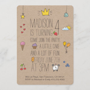 Jolie invitation d'anniversaire pour les petites f