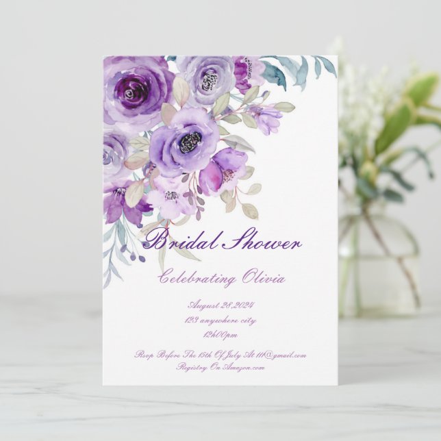 jolie invitation de babille lilas violet (Debout devant)