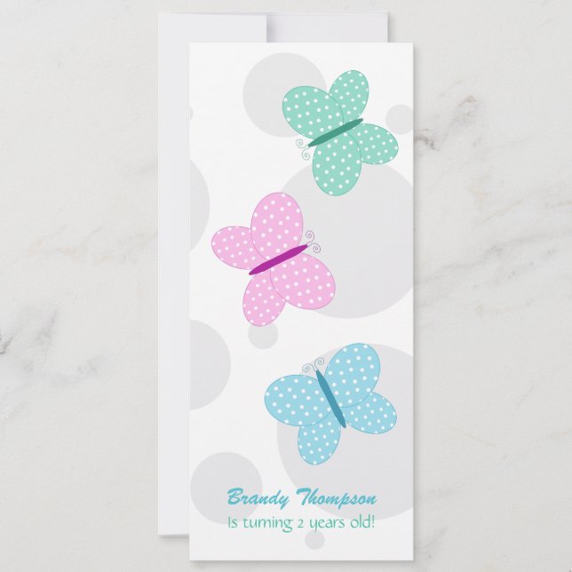 Jolie invitation de fête d'anniversaire de (Devant)