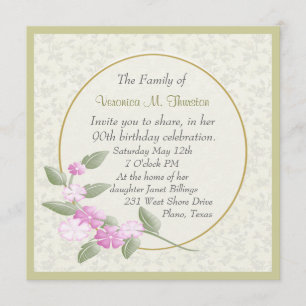 Jolie invitation de fête d'anniversaire de dames