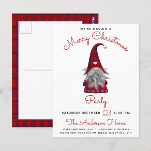 Jolie invitation de fête rustique pour un joyeux N