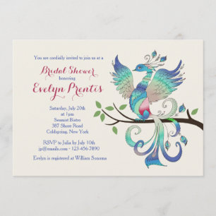 Jolie Invitation de Peacock