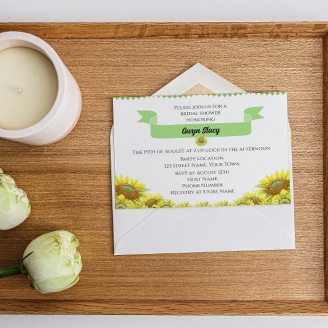 Jolie invitation tournesol (Créateur téléchargé)