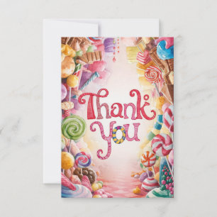 Jolie jolie carte de remerciements Candyland