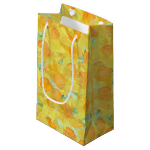Jolie jonquilles jaunes dorées Petit sac cadeau