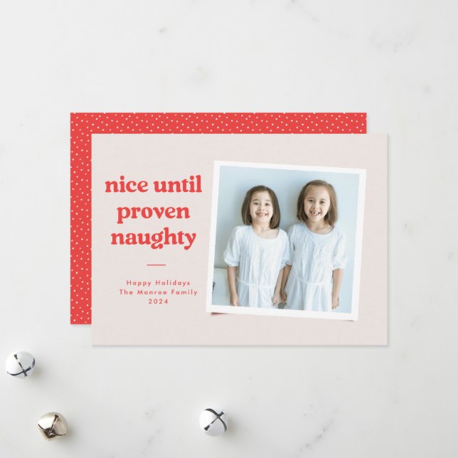 Jolie jusqu'à la carte photo coquine - rouge (Devant/Arrière en situation)