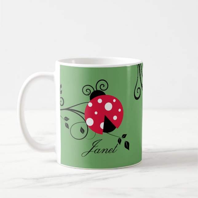 Jolie Lady Bug Mug Ladybug personnalisée (Gauche)