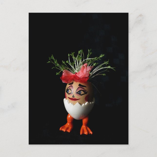 Jolie Lady Eggmen Series Carte postale Pâques (Devant)