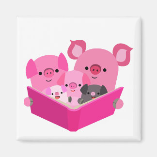 Jolie lecture Cartographie Pig Family Magnet