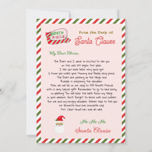 Jolie lettre du Père Noël de la part du Père Noël