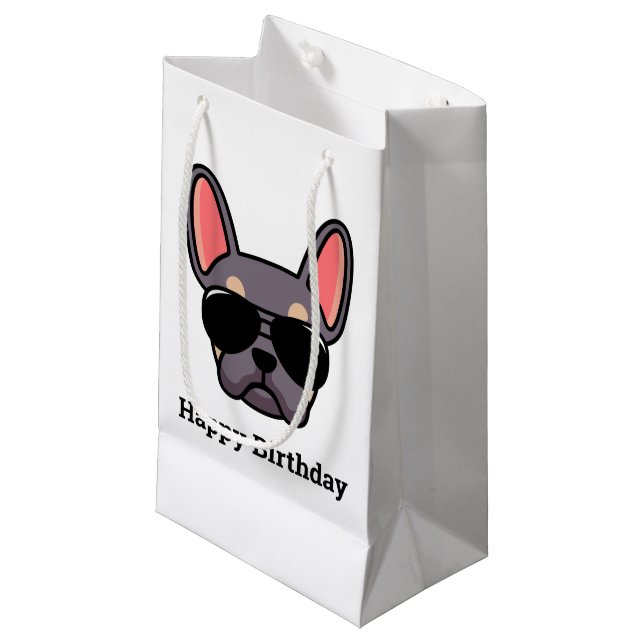 Jolie Lilac Tan French Bulldog Face Petit Sac Cade (Devant Angle)