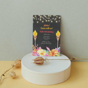 Jolie Luau Anniversaire Fête Invitation