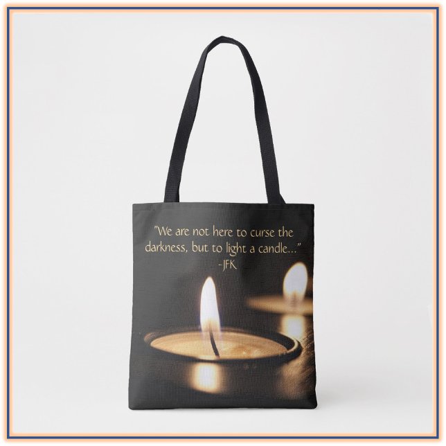 Jolie lumière une bougie Sac fourre-tout de devis  (Créateur téléchargé)