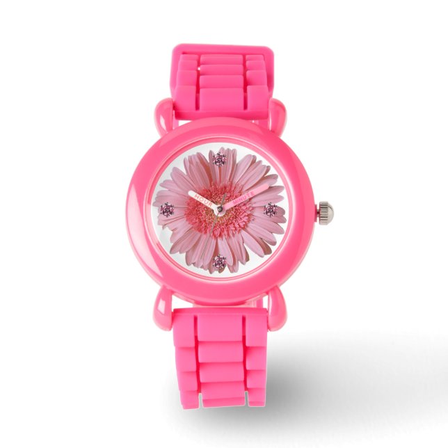 Jolie montre rose Gerber Daisy (Recto)