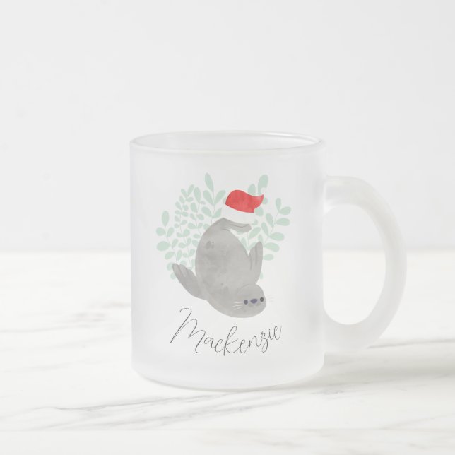 Jolie Mug de phoque de Noël (Droit)