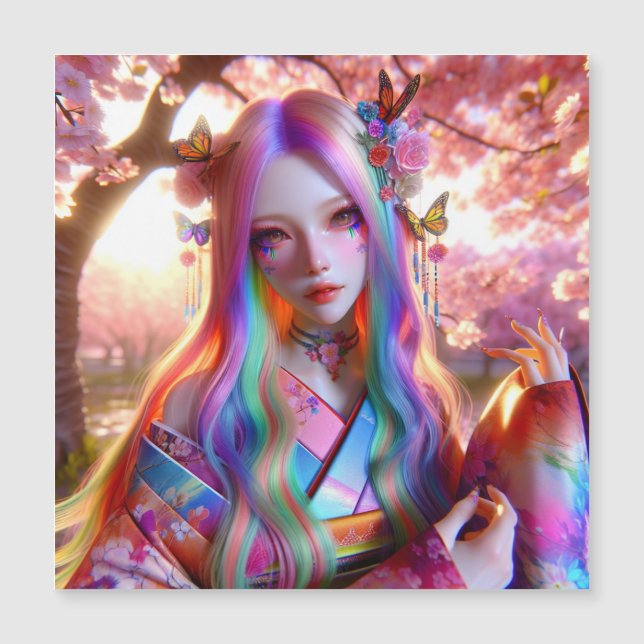 Jolie Mystical Ethereal Femme aux papillons (Devant)