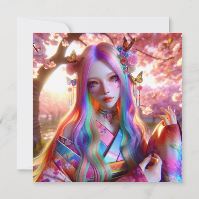 Jolie Mystical Ethereal Femme aux papillons (Devant)