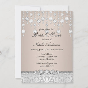Jolie nuptiale en cristal Invitation