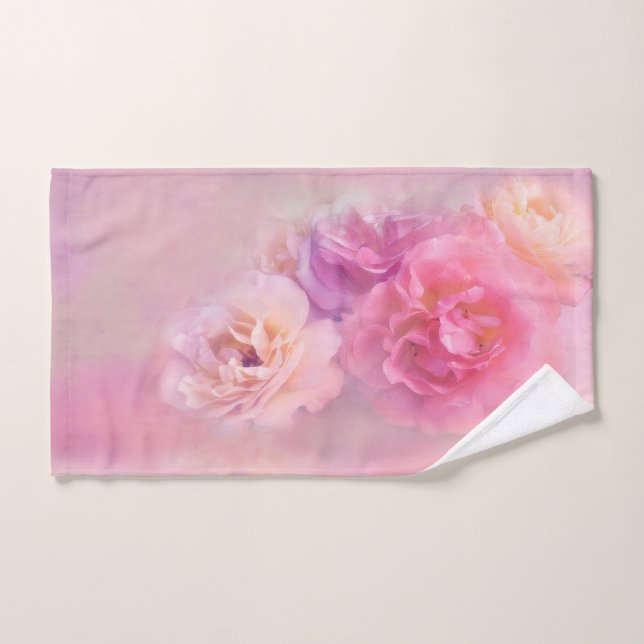 Jolie oeillets rose et blanc (Serviette à main)