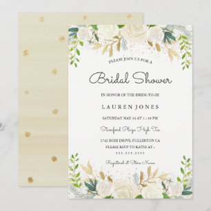 Jolie or Blush Floral Douche nuptiale invitation