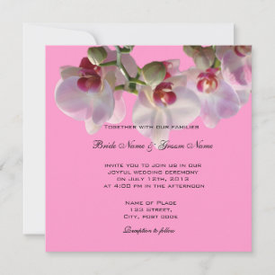 Jolie orchidée rose invitations de mariage