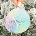 Jolie Parties scintillant Holographique Iridescent<br><div class="desc">Une arrière - plan bokeh chic branchée aux belles couleurs pastel. Vous pouvez facilement personnaliser avec votre monogramme et/ou nom personnalisé.</div>