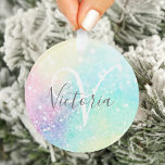 Jolie Parties scintillant Holographique Iridescent<br><div class="desc">Une arrière - plan bokeh chic branchée aux belles couleurs pastel. Vous pouvez facilement personnaliser avec votre monogramme et/ou nom personnalisé.</div>