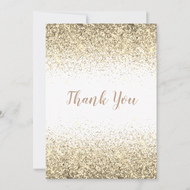 Jolie Parties scintillant Or Simple Carte de remer (Devant)