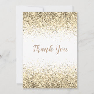 Jolie Parties scintillant Or Simple Carte de remer