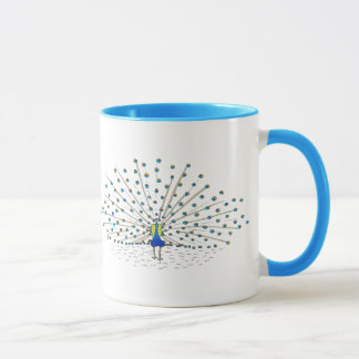 Jolie Peacock Peacock Peinture Mugs Personnalisés