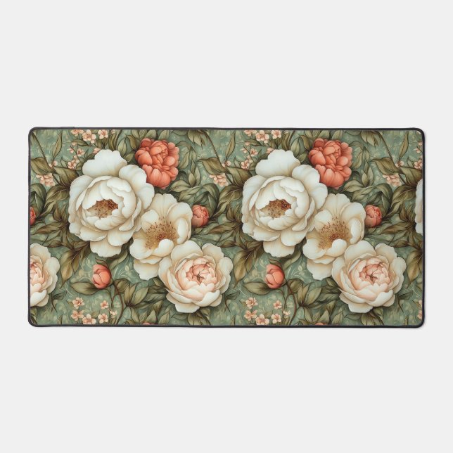 Jolie Peony Peach & Crème Vintage Floral Pattern (Recto)