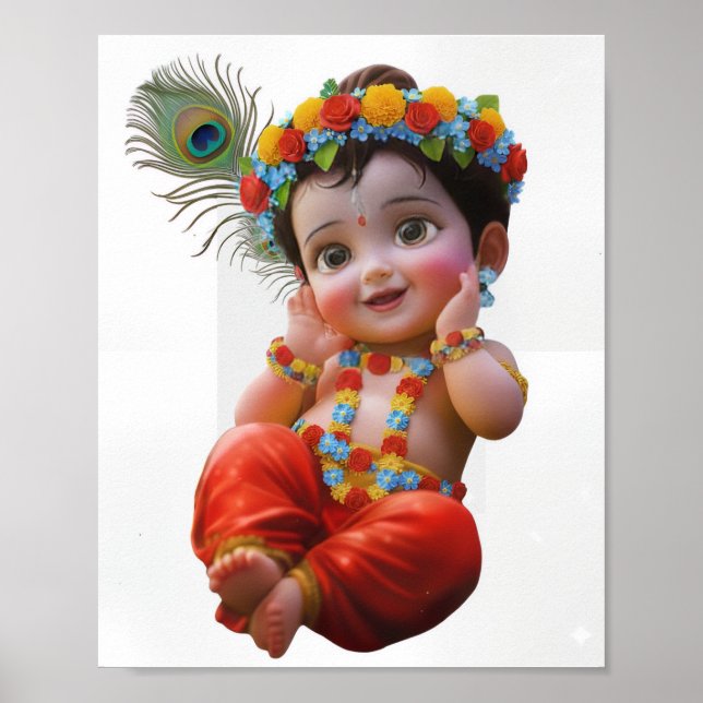 Jolie petite affiche d'art traditionnel indien de  (Devant)