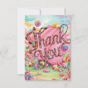 Jolie petite carte de remerciements de Candyland