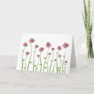 Jolie petite carte de voeux Rose