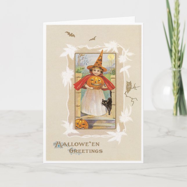 Jolie Petite Carte Vintage de Sorcière (Devant)