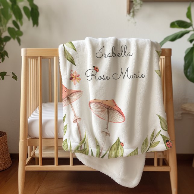 Jolie petite coccinelle | Plaid Monogramme Sherpa (Créateur téléchargé)