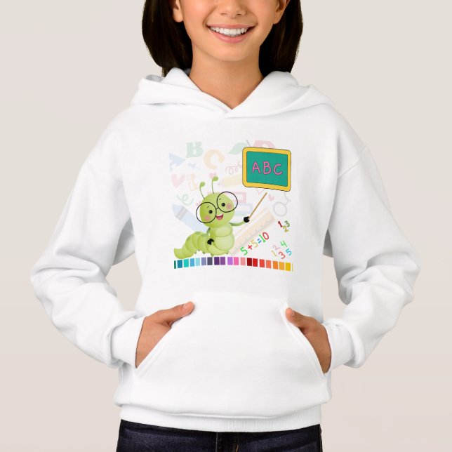 Jolie petite enseignante chenille rentrée des clas (Devant)
