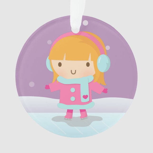 Jolie petite patineuse Noël d'hiver de Noël (devant)