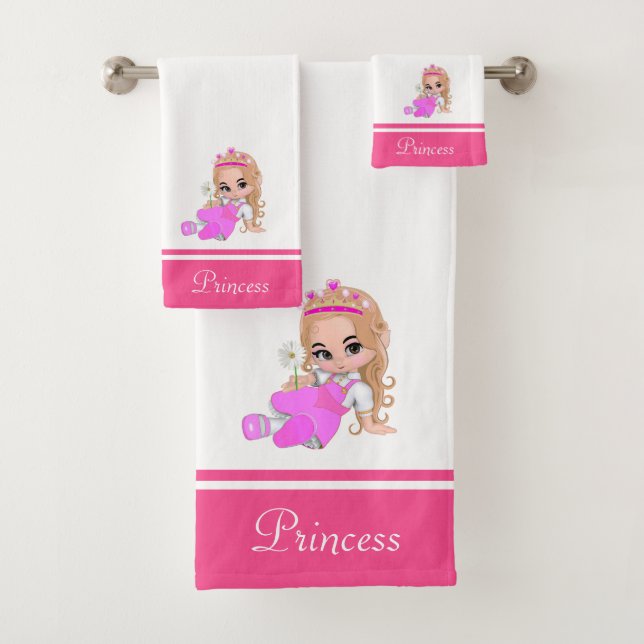 Jolie petite princesse & texte nominatif sur fond  (En situation)